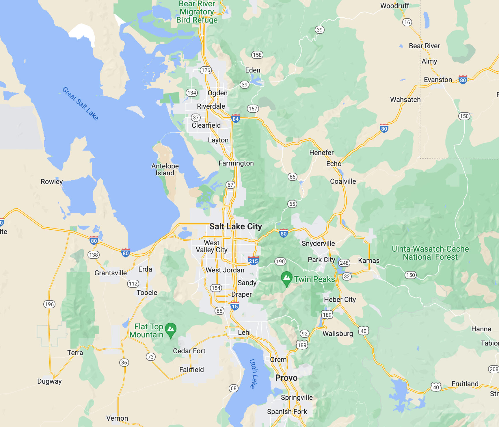 Scrooge Lighting's Service Area in Salt Lake City, Utah